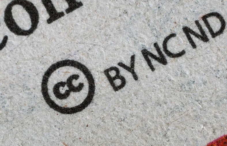 ‘CC’ printed on a paper